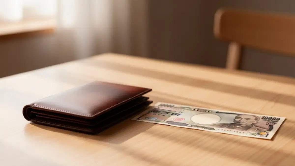 財布を寝かせるときの正しいお金の入れ方と運気の上げ方 新しい財布にお金を寝かせる運気アップの方法と財布の保管イメージ