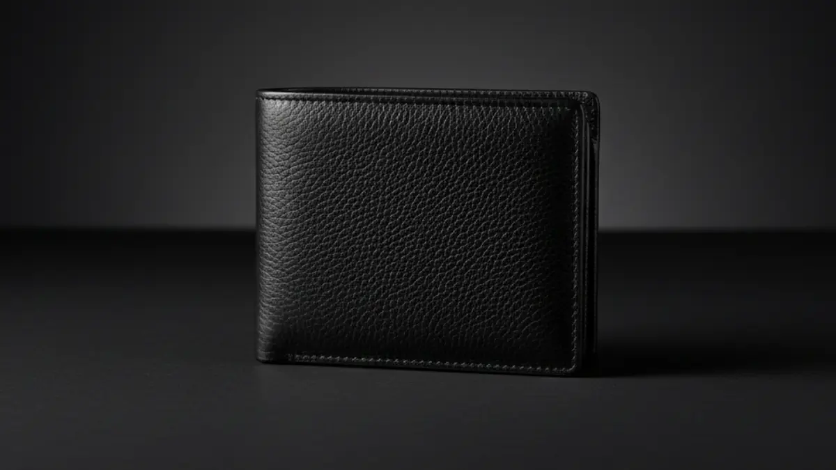 夢占い財布色で守りや安定を象徴する黒い財布の写真