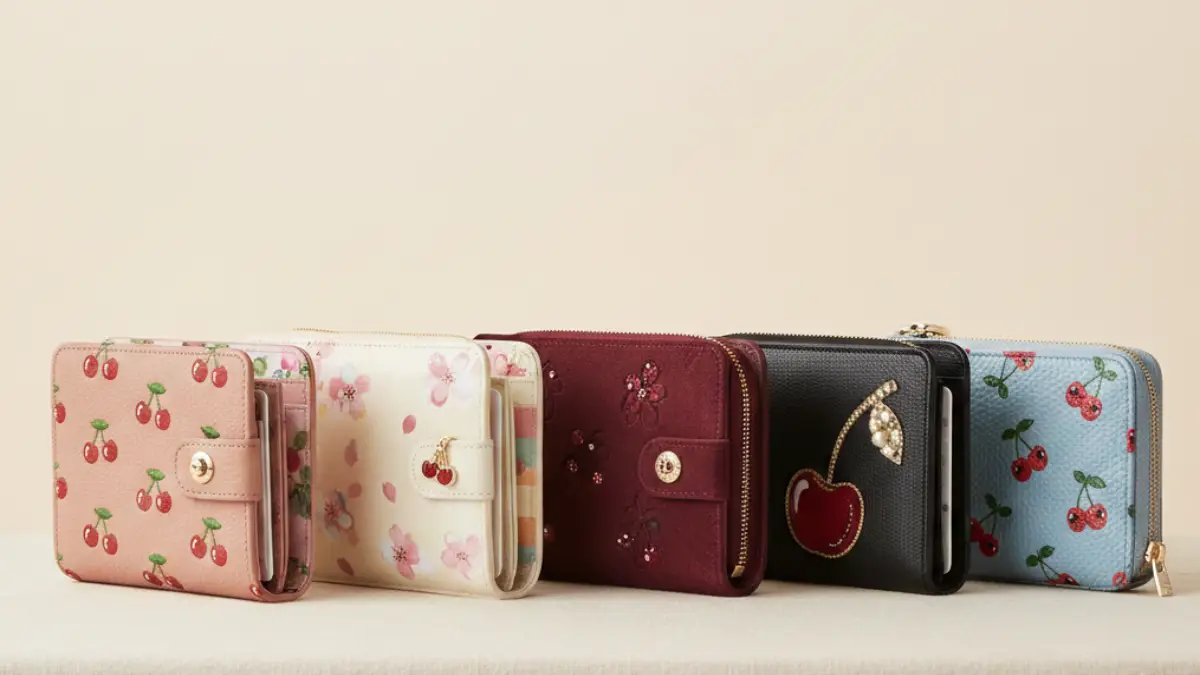 グッチ 財布 さくらんぼの二つ折り・長財布・チェーンウォレットなどモデル違いを比較するイメージ